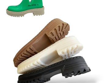 Rubberen laarszolen voor dames | Duurzame antislipzool voor doe-het-zelfschoenen | Breed, schokabsorberend ontwerp | VS 5-10 / EU 36-41