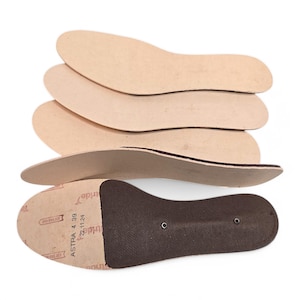 Reinforced Shoemaking Insoles with Shank | Texon & Fiber Base for DIY Shoes | Cuttable Footbed for Heels up to 3 cm | US 5-10 / EU 36-41