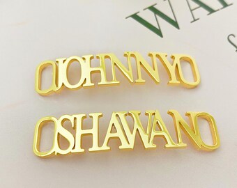 Personalized Gold Shoe Buckles: Custom Air Force 1 Shoelace Clips