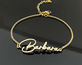 Personalisierte 14k Gold Multiple Name Armband, Custom Schmuck