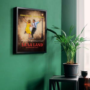 La La Land Digital Poster | Ryan Gosling , Emma Stone | Movie Poster | Cinema Wall Art | Multi-Format | Romantic Valentine&#39;s Day Gift