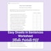 Easy Onsets in Sentences Worksheet for Stuttering Speech Therapy ...