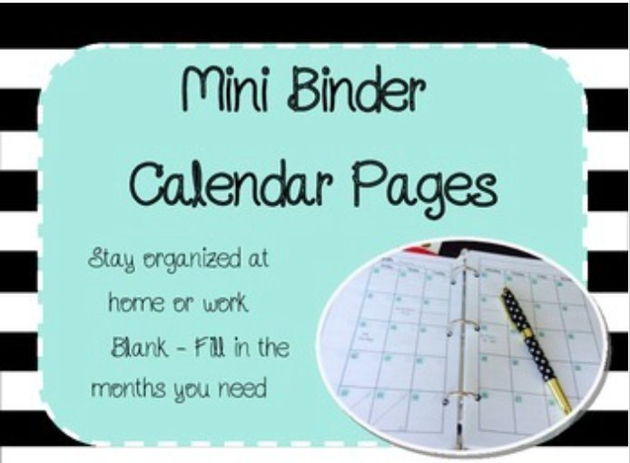 mini-binder-calendar-pages-etsy for Free Mini Binder Planner Printables Mini Binder Calendar Pages - Etsy for Free Mini Binder Planner Printables