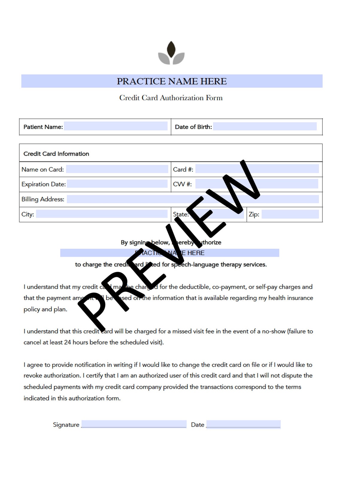 New Speech Therapy Practice Forms Bundle | Editable, Fillable ...
