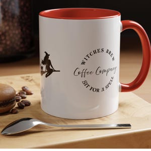 Witches Brew Coffee Company Mug, Halloween witch mug, Halloween Coffee, Funny Halloween, Spooky Kitchenware, Unique Coffee Cup