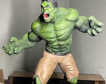 Hulk Roaring Statue | 41 cm 3D Printed Resin Figure | Handcrafted Superhero Display