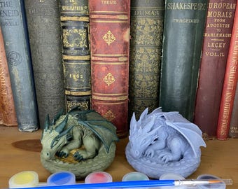 Sleeping Dragon Figurine — Paint-Your-Own 3D Printed Model Kit