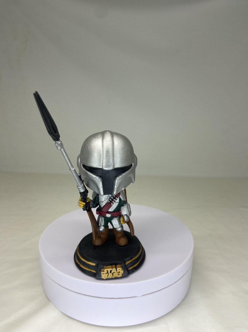 Mandalorian Figurine - Paint-Your-Own 3D Resin Model Kit — Sci-Fi Bounty Hunter Decor & Craft image 10