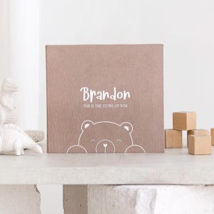 First 5 Year Baby Memory Book, Personalized Baby Milestone book, Modern Baby Shower Gift, 5 Years Baby Book, New Mom Gift, Baby Keepsake box