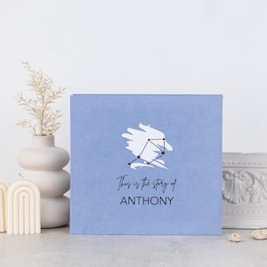 First 5 Year Baby Memory Book, Personalized Baby Milestone book, Modern Baby Shower Gift, 5 Years Baby Book, New Mom Gift, Baby Keepsake box