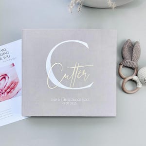 First 5 Year Baby Memory Book, Baby Milestone book, Modern Baby Shower Gift,  Baby Book, New Mom Gift, Baby Keepsake box, Baby First Book