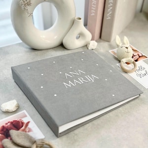 First Year Baby Book, Personalized Baby Photo Album, Modern Baby Shower Gift, 5 Years Baby Memory Book, Best New Mom Gift, Baby Keepsake box