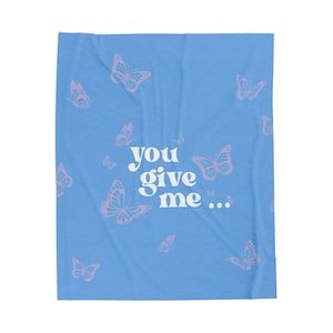 Schmetterling Liebe Samt Plüschdecke - Gemütliches Geschenk für Sie, Home Decor, Hochzeit, Jahrestag, Self-Care
