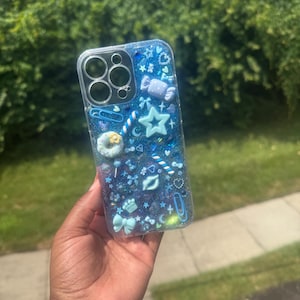 青いジャンクスマホケース