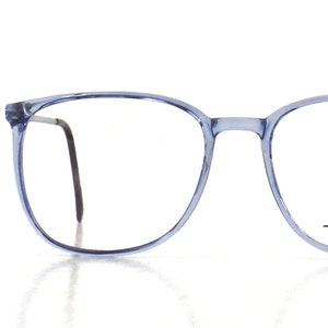vintage oversized blue eyeglasses vintage 80s round eye glasses frames plastic periwinkle image 1