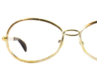 vintage italian eyeglasses vintage 70s 80s NOS swank eyeglasses | oval eye glasses gold metal with acid | made in italy
