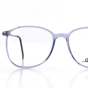 vintage 80s NOS eyeglasses oversize round eye glasses clear blue eyeglasses hipster eyeglasses for men or women eyewear image 1