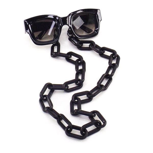 Grosse chaîne de lunettes en acrylique collier maximaliste pour lunettes porte-chaîne de lunettes de soleil cosplay