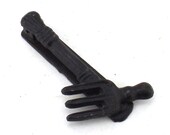 vintage 90s rustic farmhouse door knocker black cast iron front door decor pitchfork door knockers