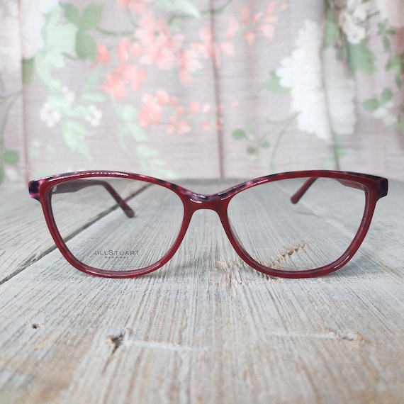 Burgundy Tortoiseshell Cat-Eye Glasses Frames - V… - image 1