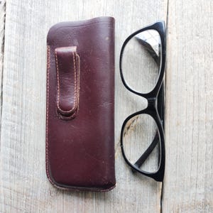 custodia per occhiali in pelle marrone bordeaux tasca protettiva porta occhiali scorte morte vintage unisex/uomo/donna occhiali da sole occhiali da sole nos