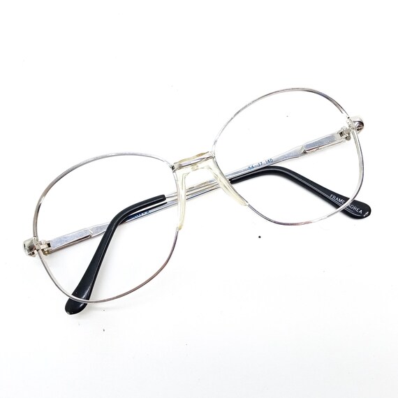 80s glasses vintage eyeglasses | large round eyeg… - image 1