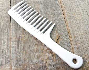 24 cm weißer Gummi Haarkamm - Großer Taschenkamm