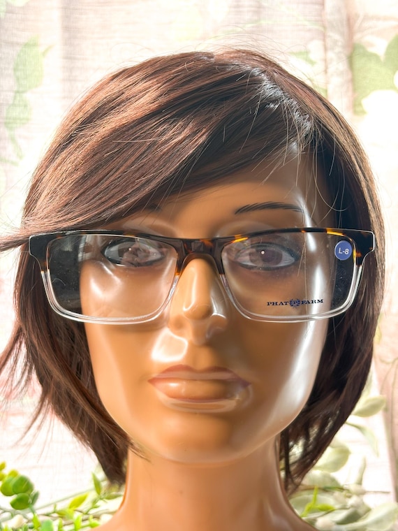 Oversized Rectangle Eyeglass Frames: Y2K Phat Far… - image 2