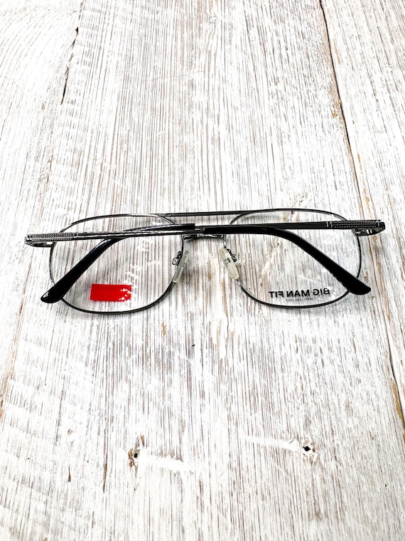 Oversized Square Aviator Eyeglass Frames: Gunmeta… - image 7
