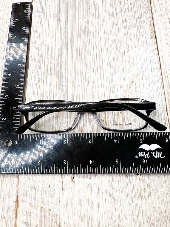 Big Rectangular Black/Clear Eyeglasses: 52[]17-140 - image 5