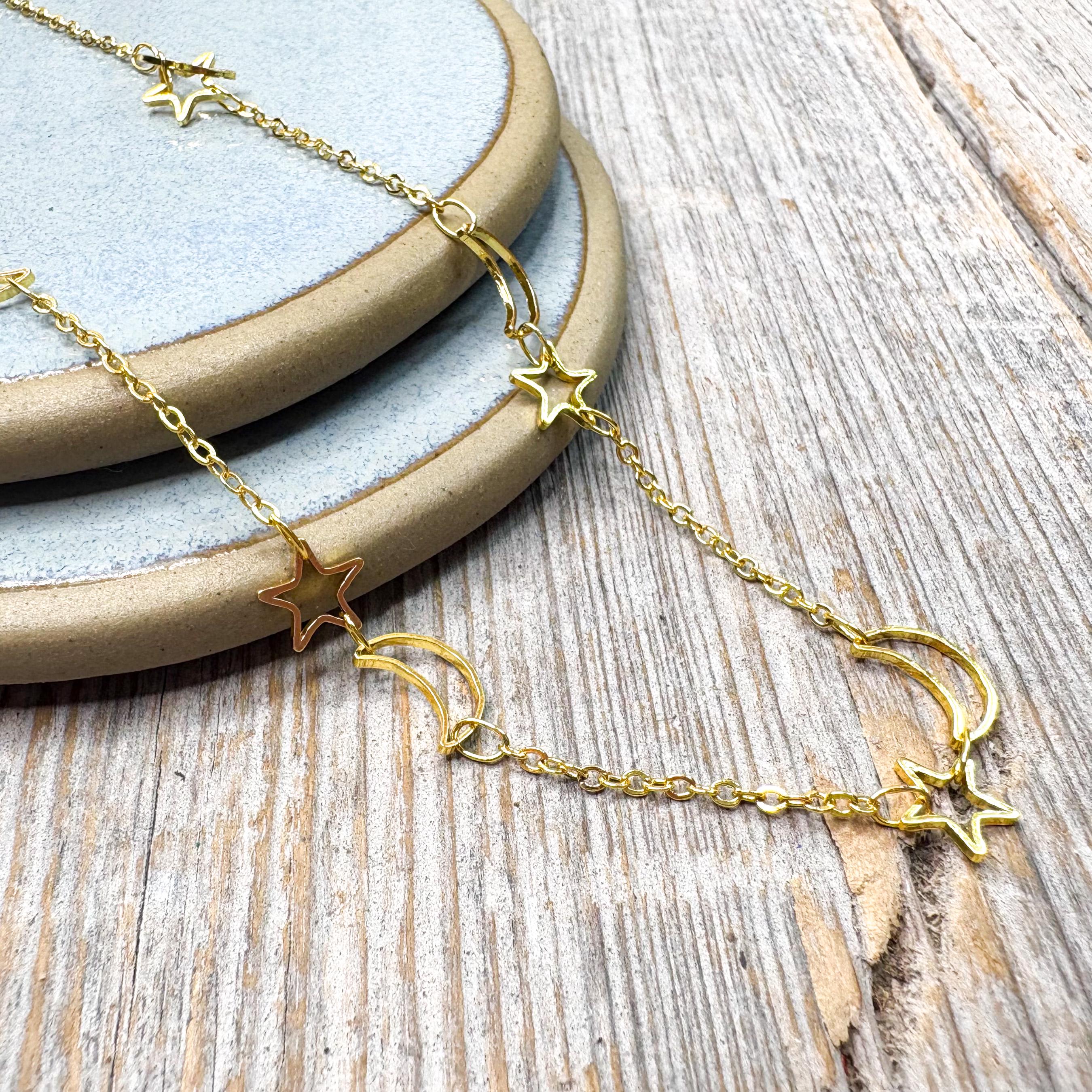 namana North Star armband met zirkonia-stenen, met stenen bezaaid zilver, goud of roségoud armbanden voor vrouwen, stersieraden voor vrouwen, Lucky Star verstelbare armband met geschenkdoos