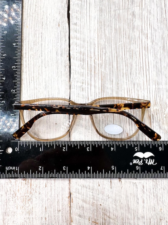 Square Brown Tortoise-Shell Eyeglass Frames: Vint… - image 5