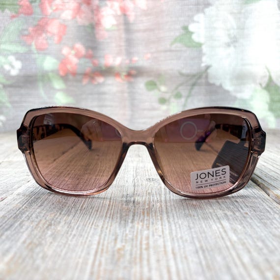 Square Sunglasses Brown Gradient Lenses Plastic Frames 
