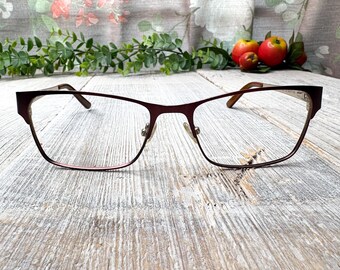 Vintage Copper Cat-Eye Eyeglass Frames: 90s Women's Fashion