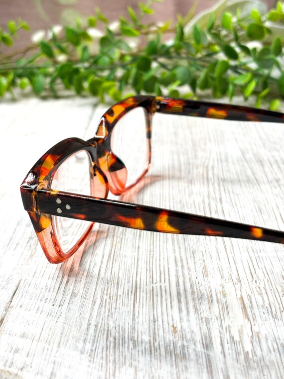 Tortoise-Shell Reading Glasses +1.75: Square Chun… - image 4
