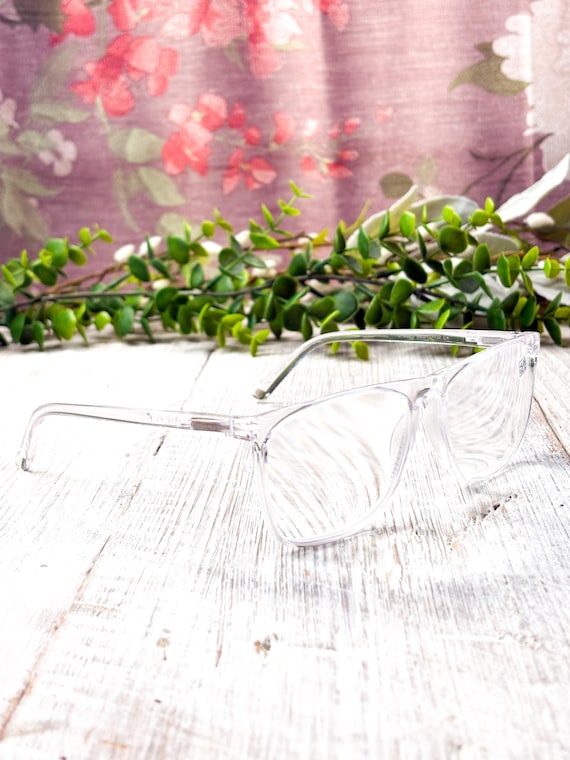 Clear Oversized Square Reading Glasses: Unisex Fa… - image 1