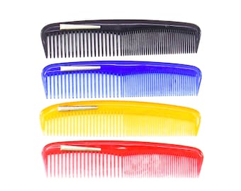 Vintage Celluloid Hair Comb with Pocket Clip - NOS