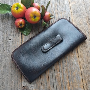 eyewear case pocket protector brown faux leather vinyl eyewear accessories men/dad/father/boyfriend accessory reading glasses eyeglasses guy