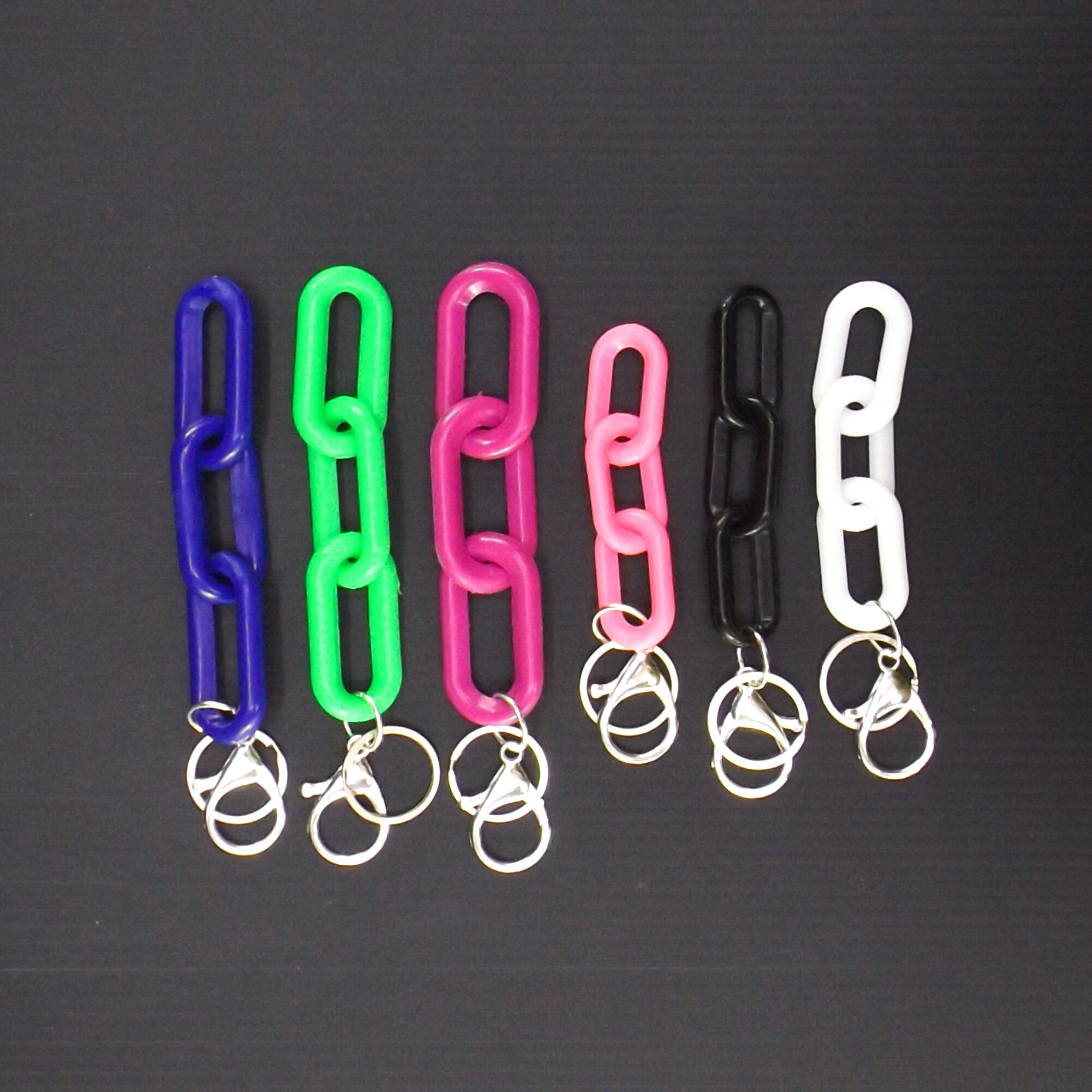 Keychain With Clip Chunky Plastic Chain Link Keyring Fidget Etsy UK