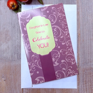 Alles Gute zum Geburtstag Tochter Schwiegermutter Grußkarte feiern Sie Vergissmeinnicht / Frau / Tochter Schwiegermutter süß / niedlich / lieb mit Liebe