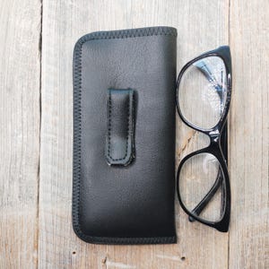 custodia per occhiali in similpelle nera scorte morte vintage nos accessorio per occhiali occhiali da sole accessori uomo tasca protettiva occhiali da vista occhiali nuovi