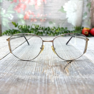 eyeglass frames only silver light gold 53[]17/135 oversized round metal glasses fashion eyewear unisex/men/women glasses vintage/deadstock