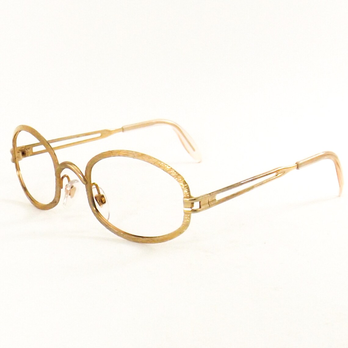 Vintage NOS German Eyeglasses Brushed 12kt Gf Gold Filled Eye Etsy
