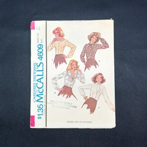 70s vintage dress sewing pattern McCalls 4609 misses size 10 bust 32 1/2 carefree pattern blouses set