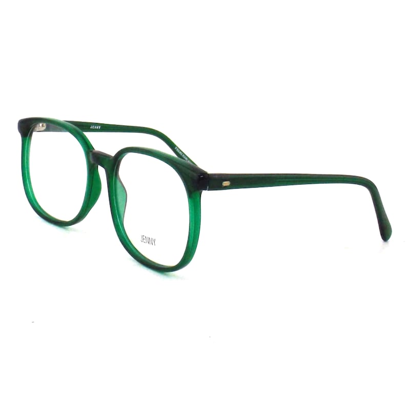 Round emerald green eyeglasses plastic frame eye glasses Etsy