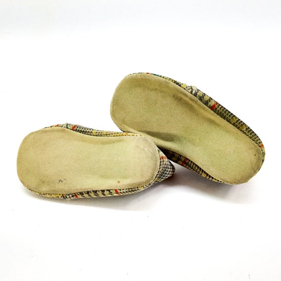 vintage baby shoes, toddler walking shoes, plaid … - image 6