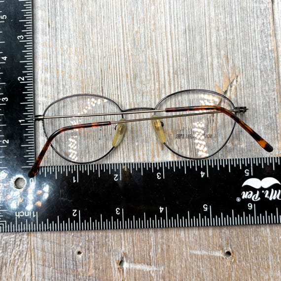 Vintage Round Eyeglass Frames: Tortoise Bronze, U… - image 5