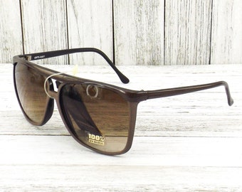 vintage NOS sunglasses | brown aviator sunglasses | square aviator sunglasses