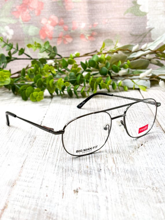 Oversized Square Aviator Eyeglass Frames: Gunmeta… - image 1