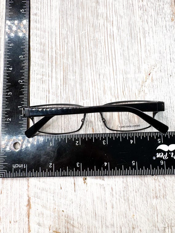 Black Rectangular Metal Eyeglasses: Prescription … - image 5